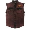 Hot Leathers 2022 Sturgis Motorcycle Rally SPB5038 Buffalo Crazy Men's Sleeveless Rust Dye Denim Shirt