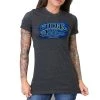 Hot Leathers Official 2021 Sturgis Motorcycle Rally SPL1734 Ladies Heather Dark Grey #1 Design American Spirit T Shirt