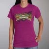 Hot Leathers Official 2021 Sturgis Motorcycle Rally SPL1740 Ladies Eggplant Tattoo Eagle T Shirt Riding Gear