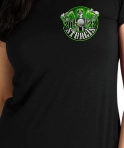 Hot Leathers 2022 Sturgis Motorcycle Rally #1 Design SPL1788 Ladies Black Skull Riders T Shirt