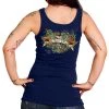 Hot Leathers Official 2021 Sturgis Motorcycle Rally SPL2739 Ladies Navy Blue Tattoo Eagle Tank Top Riding Gear
