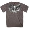 Riding Gear Hot Leathers SPM1004 Sturgis Motorcycle Rally Heathered Brown Five Skulls T-Shirt