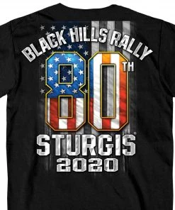 Hot Leathers Official 2020 Sturgis Motorcycle Rally 80th Anniversary Rushmore T-shirt SPM1894 Riding Gear