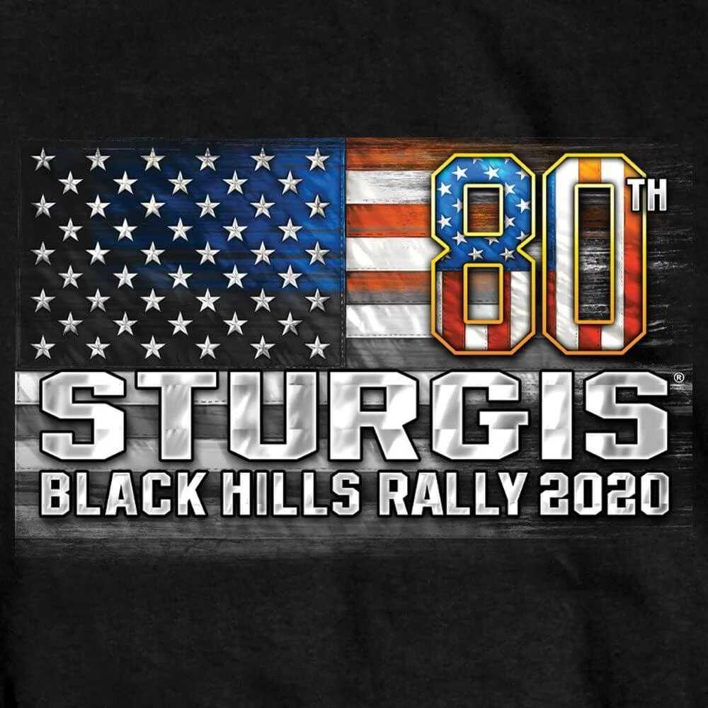 Hot Leathers Official 2020 Sturgis Motorcycle Rally 80th Anniversary Rushmore T-shirt SPM1894 Riding Gear