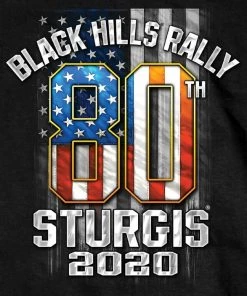 Hot Leathers Official 2020 Sturgis Motorcycle Rally 80th Anniversary Rushmore T-shirt SPM1894 Riding Gear