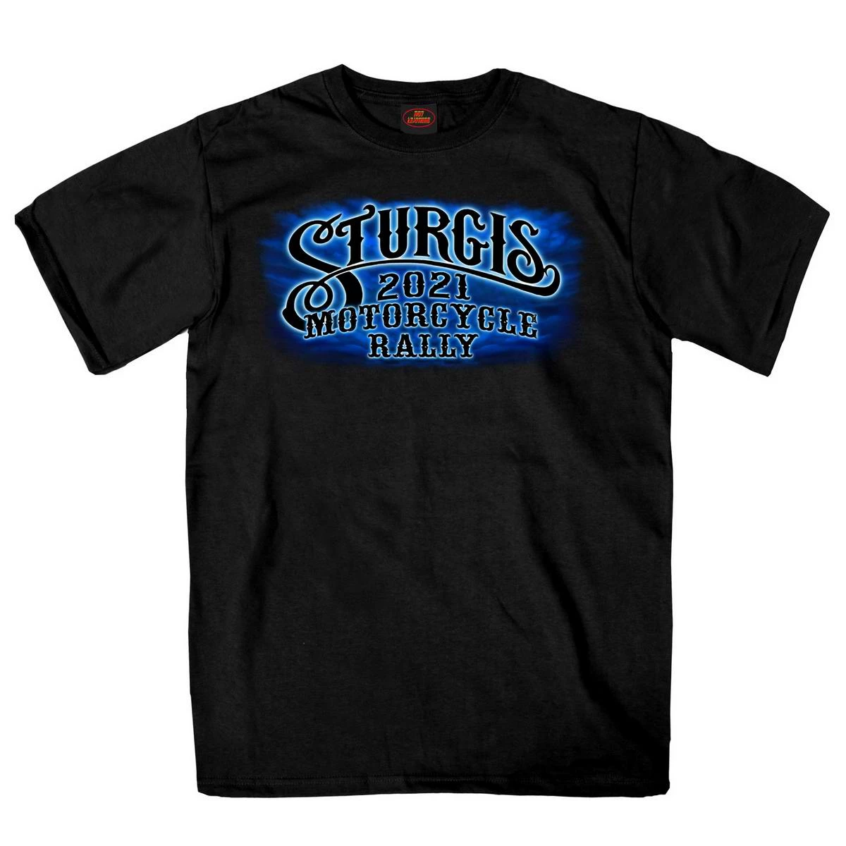 Hot Leathers Official 2021 Sturgis SPM1941 Men’s Motorcycle Rally #1 Design American Spirit Short Sleeve Black T-Shirt