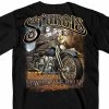Hot Leathers Official 2021 Sturgis Motorcycle Rally SPM1945 Men’s Black Rushmore T Shirt