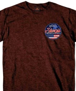 Hot Leathers Official 2021 Sturgis Motorcycle Rally SPM1950 Men’s Russet Main Street Photo T Shirt