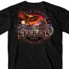 Hot Leathers Riding Gear Official 2021 Sturgis Motorcycle Rally SPM1953 Men’s Black Flag Bike T Shirt