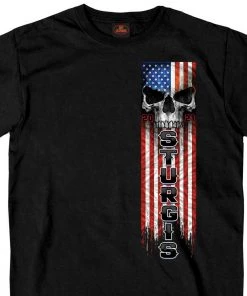 Hot Leathers Riding Gear Official 2021 Sturgis Motorcycle Rally SPM1965 Men’s Black Patriot T Shirt