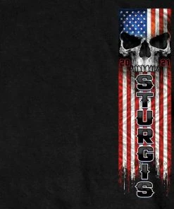 Hot Leathers Riding Gear Official 2021 Sturgis Motorcycle Rally SPM1965 Men’s Black Patriot T Shirt
