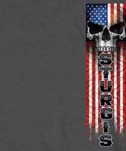 Hot Leathers Official 2021 Sturgis Motorcycle Rally SPM1966 Men’s Charcoal Patriot T Shirt Riding Gear