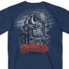 Hot Leathers Official 2021 Sturgis Motorcycle Rally SPM1970 Men’s Heather Denim Wild Buffalo T Shirt Riding Gear