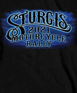 Hot Leathers Official 2021 Sturgis SPM2941 Men’s Motorcycle Rally #1 Design American Spirit Long Sleeve Black Shirt Riding Gear