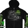 Hot Leathers Motorcycle Jackets Official 2020 Sturgis Motorcycle Rally #1 Design Skeleton Rider Zip-Up Sweatshirt SPM4869