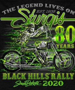 Hot Leathers Motorcycle Jackets Official 2020 Sturgis Motorcycle Rally #1 Design Skeleton Rider Zip-Up Sweatshirt SPM4869