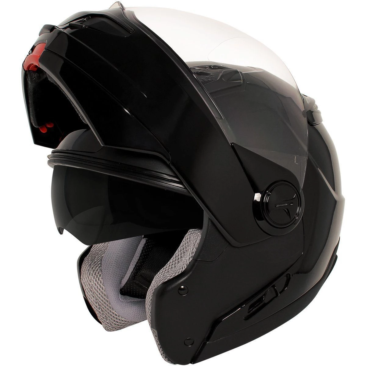 Hawk Helmets Hawk ST 1198 'Transition' 2 In 1 Glossy Black Modular Motorcycle Helmet