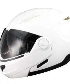 Hawk Helmets Hawk ST-1198 Transition 2 In 1 White Modular Motorcycle Helmet Riding Gear