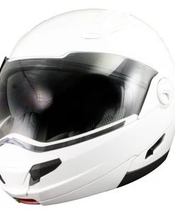 Hawk Helmets Hawk ST-1198 Transition 2 In 1 White Modular Motorcycle Helmet Riding Gear
