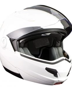 Hawk Helmets Hawk ST-1198 Transition 2 In 1 White Modular Motorcycle Helmet Riding Gear