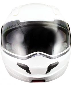Hawk Helmets Hawk ST-1198 Transition 2 In 1 White Modular Motorcycle Helmet Riding Gear