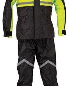Nelson-Rigg Nelson Rigg 'SR-6000' Black/Hi-Viz Yellow Stormrider 2-Piece Rain Suit Rain Gear