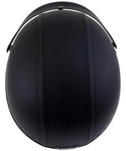 Outlaw Helmets Riding Gear Outlaw T70'Dark Rider' Advance DOT Black Leather Like Half Helmet With Snap Visor