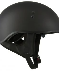 Hot Leathers T72'Black Widow' Flat Black DOT Helmet With MP7922FMSET Heated Balaclava Bundle Riding Gear