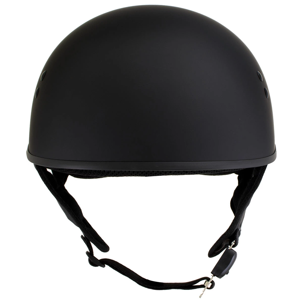 Outlaw Helmets Outlaw T68 'The O.G.' Flat Black Motorcycle DOT Skull Cap Helmet