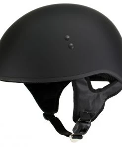 Outlaw Helmets Riding Gear Outlaw T68-SP 'The O.G.' No Logo Flat Black Motorcycle DOT Skull Cap Helmet