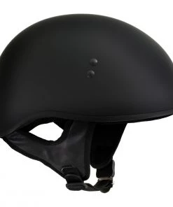 Outlaw Helmets Outlaw T68'The O.G.' Flat Black Motorcycle DOT Skull Cap Helmet
