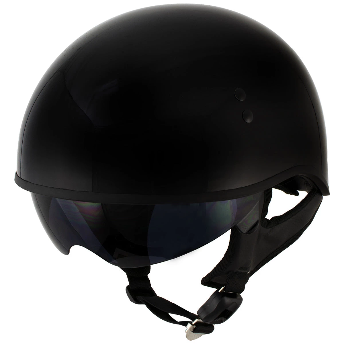 Outlaw Helmets Riding Gear Outlaw T72 Black 'Widow' Black Glossy