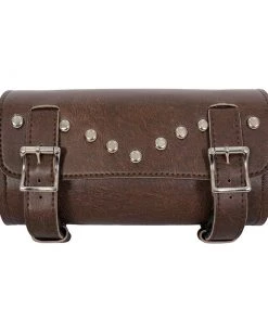 Hot Leathers TBC1027 Tool Bag PVC With Rivets Brown Riding Gear