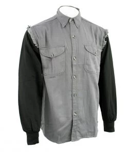 Riding Gear NexGen DM4444 Men's Grey And Black Long Sleeve Button Shirt