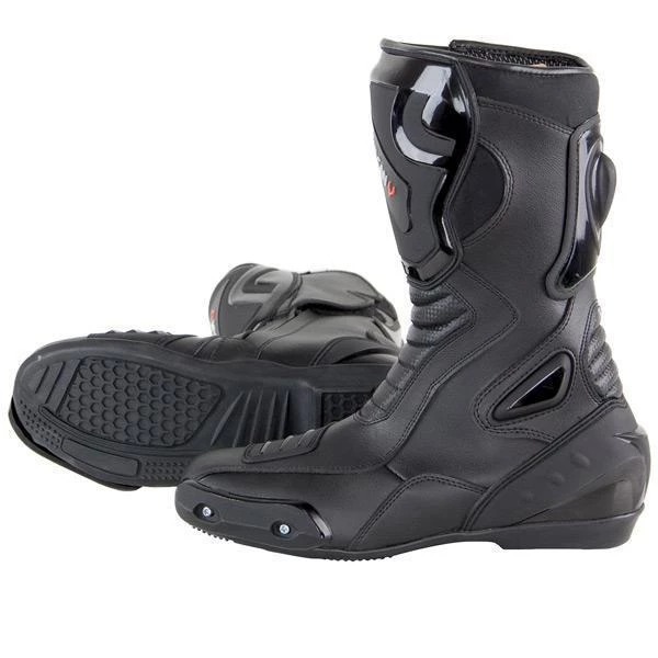 Vulcan V300 Men's Black 'Velocity' Motorcycle Racing Sport Boots