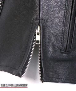 Hot Leathers VSL1016 Ladies'Rhinestone' Black Leather MC Vest Motorcycle Vests