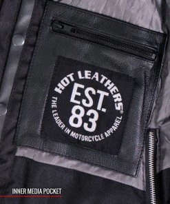 Hot Leathers VSL1016 Ladies'Rhinestone' Black Leather MC Vest Motorcycle Vests