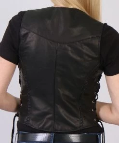 Hot Leathers VSL5001 USA Made Ladies Braided Leather Vest