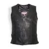 Hot Leathers VSL5003 USA Made Ladies Leather Vest With Front Zipper Motorcycle Vests
