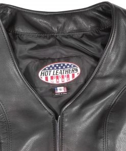 Hot Leathers VSL5003 USA Made Ladies Leather Vest With Front Zipper Motorcycle Vests
