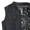 Hot Leathers VSM1049 Men's Black 'Paisley' Conceal And Carry Leather Vest