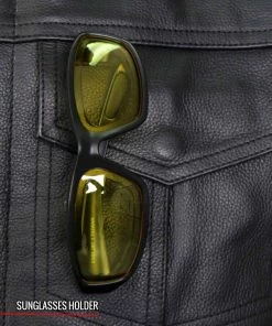 Hot Leathers VSM1049 Men's Black'Paisley' Conceal And Carry Leather Vest