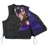 Hot Leathers VSM1062 Men's Black 'Lone Wolf' Conceal And Carry Side Lace Leather Vest