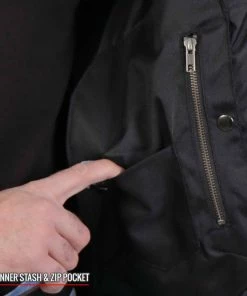 Hot Leathers VSM2002 Men's Black'Back Off Finger' Conceal And Carry Leather Vest Motorcycle Vests