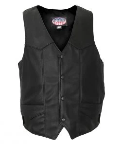 Hot Leathers VSM5006 Men's USA Made Classic Premium Leather Vest
