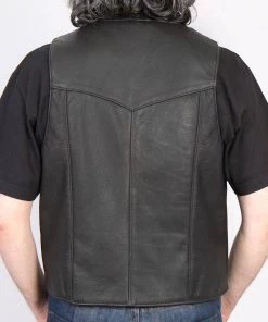 Hot Leathers VSM5006 Men's USA Made Classic Premium Leather Vest