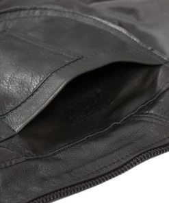 Motorcycle Vests Hot Leathers VSM5009 Men's Premium USA Made Leather V Neck Zipper Front Vest