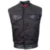 Motorcycle Vests Hot Leathers VSM5101 Men's USA Made Denim And Leather Vest With Red Lining