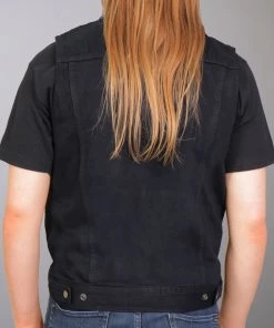 Hot Leathers VSM6002 Men's Black Denim Vest