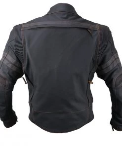 Vulcan VTZ910 Men's Matte Black'Street' Motorcycle Leather Armored Jacket